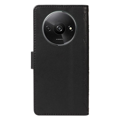 For Xiaomi Poco C61 4G / Redmi A3 4G Case Wallet Rhombus Leather Phone Cover with Shoulder Strap, Wrist Strap