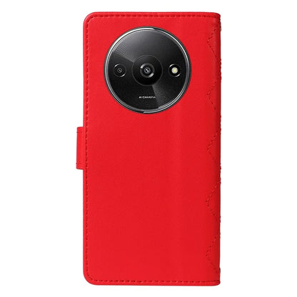 For Xiaomi Poco C61 4G / Redmi A3 4G Case Wallet Rhombus Leather Phone Cover with Shoulder Strap, Wrist Strap
