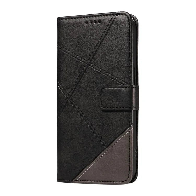 For Xiaomi Redmi K70 Ultra Case Leather Geometric Line Wallet Phone Cover with Wrist Strap
