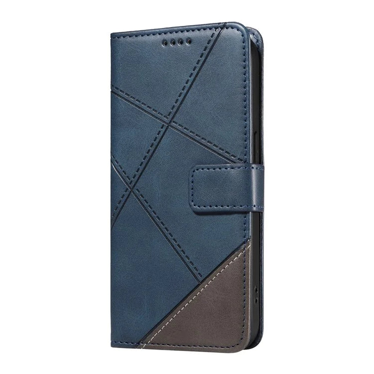For Xiaomi Redmi K70 Ultra Case Leather Geometric Line Wallet Phone Cover with Wrist Strap