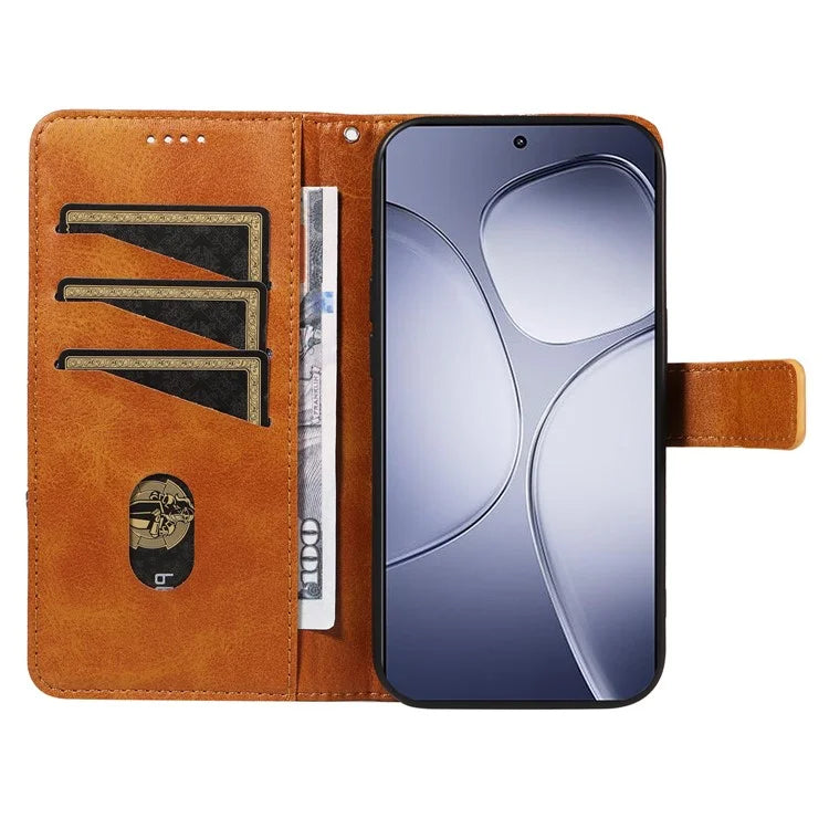 For Xiaomi Redmi K70 Ultra Case Leather Geometric Line Wallet Phone Cover with Wrist Strap