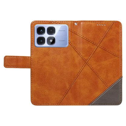 For Xiaomi Redmi K70 Ultra Case Leather Geometric Line Wallet Phone Cover with Wrist Strap