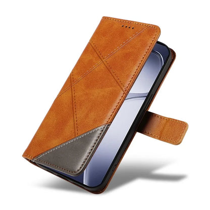 For Xiaomi Redmi K70 Ultra Case Leather Geometric Line Wallet Phone Cover with Wrist Strap