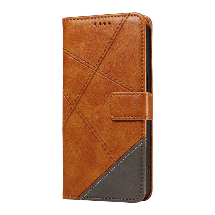 For Xiaomi Redmi K70 Ultra Case Leather Geometric Line Wallet Phone Cover with Wrist Strap