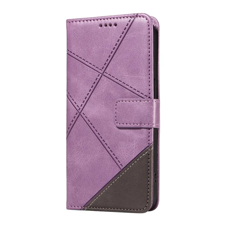 For Xiaomi Redmi K70 Ultra Case Leather Geometric Line Wallet Phone Cover with Wrist Strap