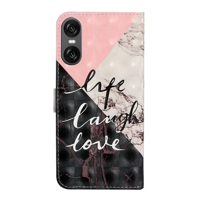 For Sony Xperia 10 VI Case 3D Creative Pattern PU Leather Stand Phone Cover