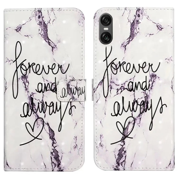 For Sony Xperia 10 VI Case 3D Creative Pattern PU Leather Stand Phone Cover