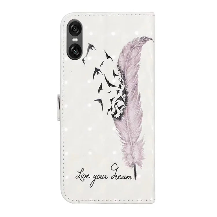 For Sony Xperia 10 VI Case 3D Creative Pattern PU Leather Stand Phone Cover