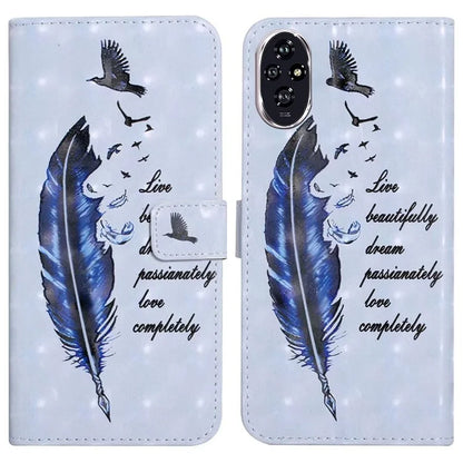 For Honor 200 Pro 5G Case 3D Creative Pattern PU Leather Stand Phone Cover