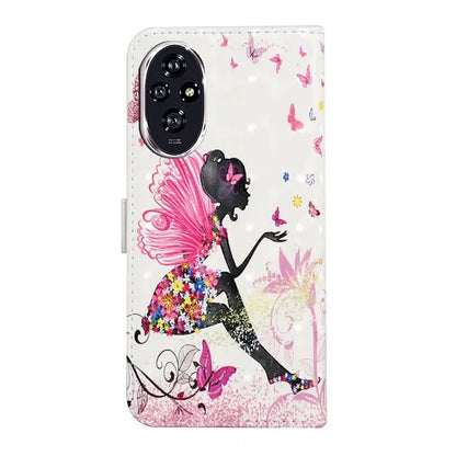 For Honor 200 Pro 5G Case 3D Creative Pattern PU Leather Stand Phone Cover