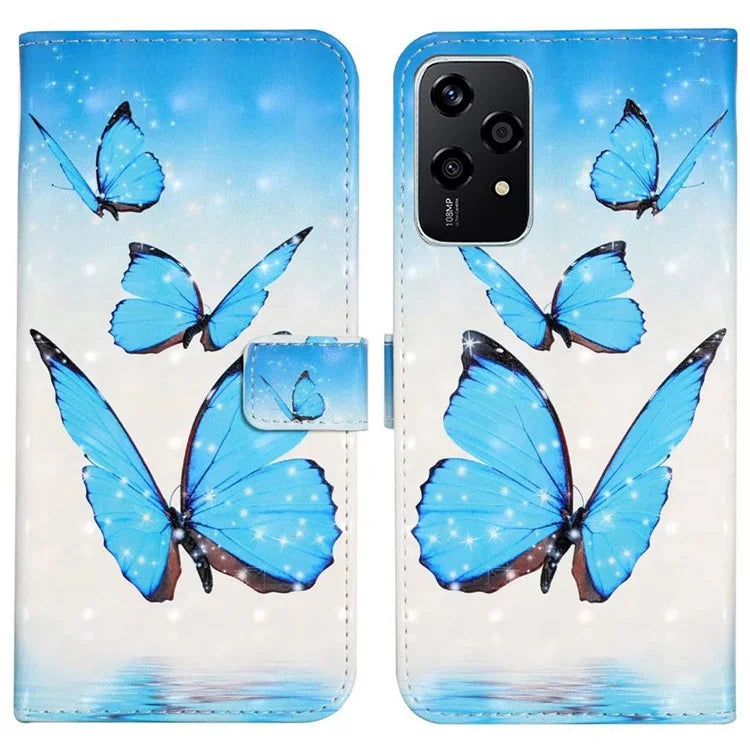 For Honor 200 Lite Case 3D Creative Pattern PU Leather Stand Phone Cover