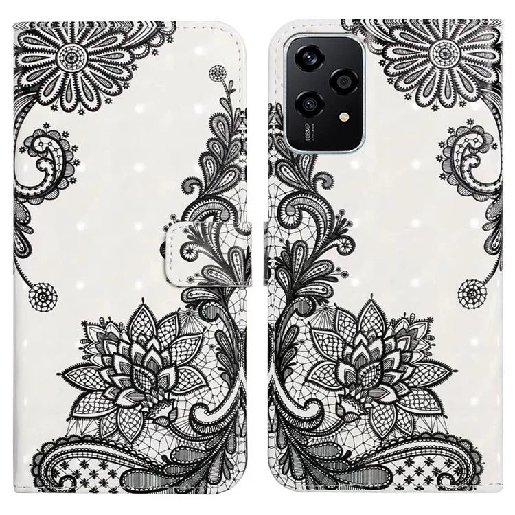 For Honor 200 Lite Case 3D Creative Pattern PU Leather Stand Phone Cover