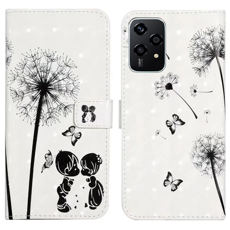 For Honor 200 Lite Case 3D Creative Pattern PU Leather Stand Phone Cover