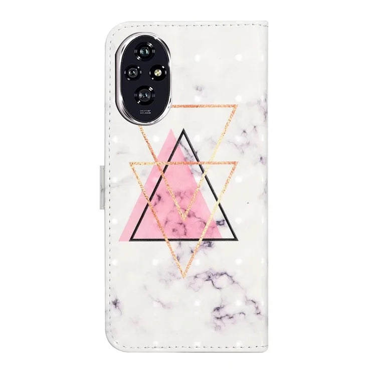 For Honor 200 5G Case 3D Creative Pattern PU Leather Stand Phone Cover