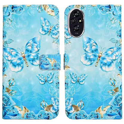 For Honor 200 5G Case 3D Creative Pattern PU Leather Stand Phone Cover