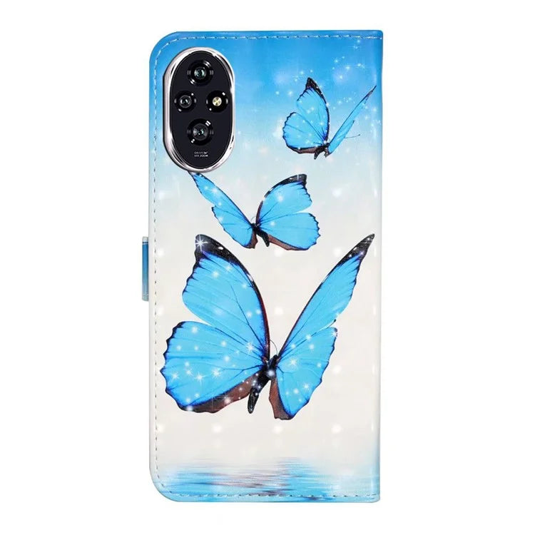 For Honor 200 5G Case 3D Creative Pattern PU Leather Stand Phone Cover