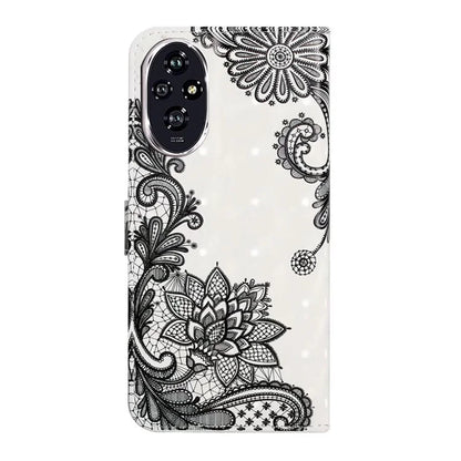 For Honor 200 5G Case 3D Creative Pattern PU Leather Stand Phone Cover