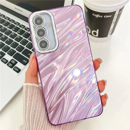For Samsung Galaxy S24 Case IMD Design Shockproof PC+TPU Phone Cover with Glass Lens Film
