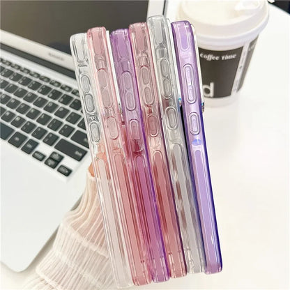 For Samsung Galaxy S24 Case IMD Design Shockproof PC+TPU Phone Cover with Glass Lens Film