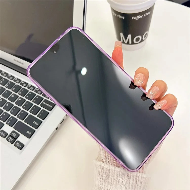 For Samsung Galaxy S24 Case IMD Design Shockproof PC+TPU Phone Cover with Glass Lens Film