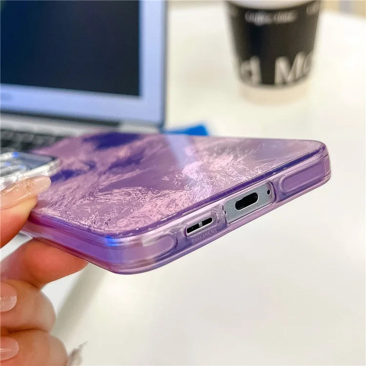 For Samsung Galaxy S24 Case IMD Design Shockproof PC+TPU Phone Cover with Glass Lens Film