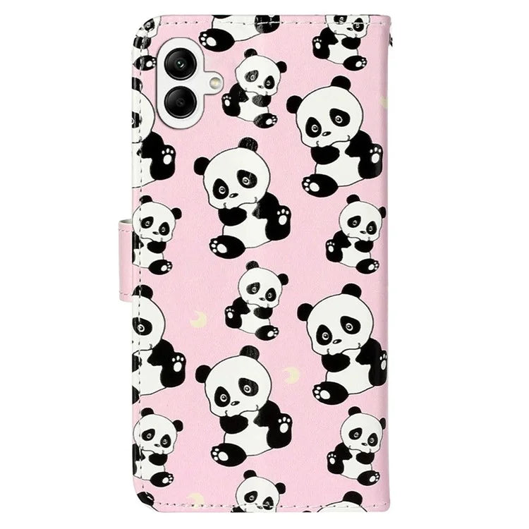 For Samsung Galaxy A06 Case Pattern Leather Wallet Phone Cover with Card Holder