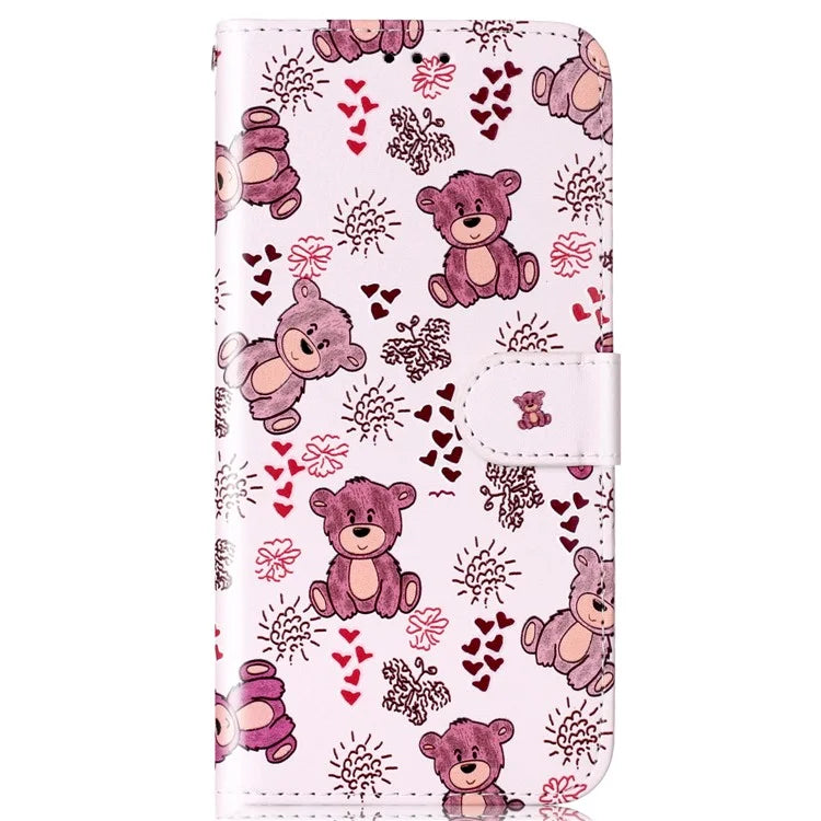 For Samsung Galaxy A06 Case Pattern Leather Wallet Phone Cover with Card Holder