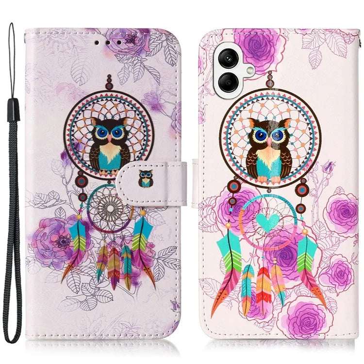 For Samsung Galaxy A06 Case Pattern Leather Wallet Phone Cover with Card Holder