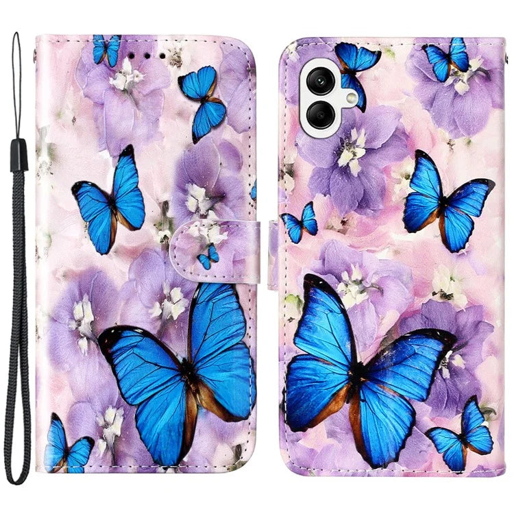For Samsung Galaxy A06 Case Pattern Leather Wallet Phone Cover with Card Holder