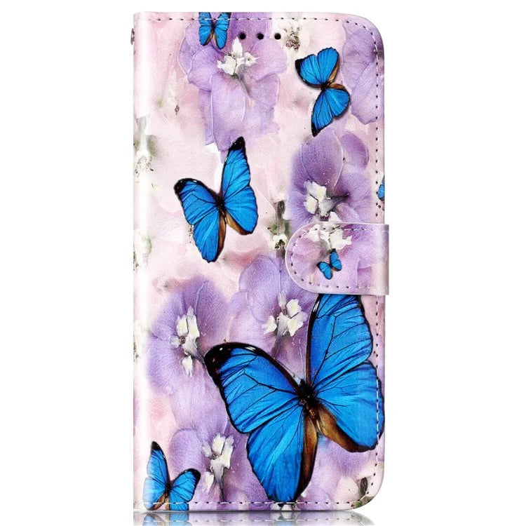 For Samsung Galaxy A06 Case Pattern Leather Wallet Phone Cover with Card Holder