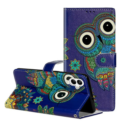For Samsung Galaxy A06 Case Pattern Leather Wallet Phone Cover with Card Holder
