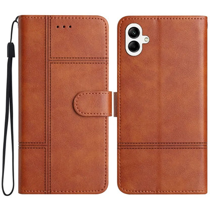 For Samsung Galaxy A06 Case Line Imprinted PU Leather Wallet Phone Cover