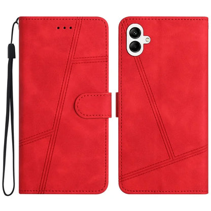 For Samsung Galaxy A06 Case Flip Leather Retro Phone Cover Lines Imprinted