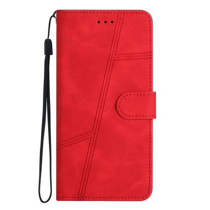 For Samsung Galaxy A06 Case Flip Leather Retro Phone Cover Lines Imprinted