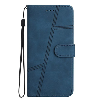 For Samsung Galaxy A06 Case Flip Leather Retro Phone Cover Lines Imprinted