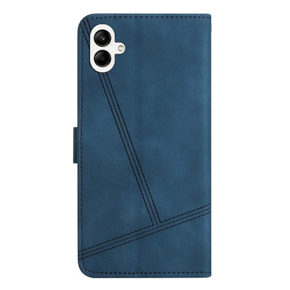 For Samsung Galaxy A06 Case Flip Leather Retro Phone Cover Lines Imprinted