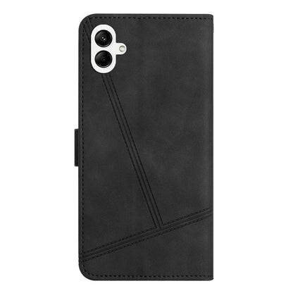 For Samsung Galaxy A06 Case Flip Leather Retro Phone Cover Lines Imprinted