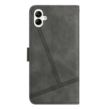 For Samsung Galaxy A06 Case Flip Leather Retro Phone Cover Lines Imprinted
