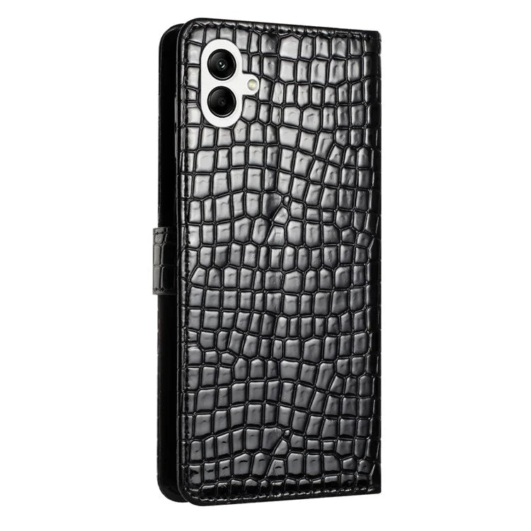 For Samsung Galaxy A06 Case Classic Crocodile Pattern PU Leather Phone Cover