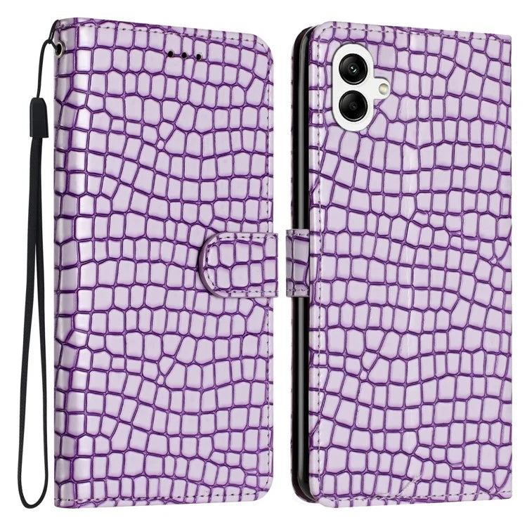 For Samsung Galaxy A06 Case Classic Crocodile Pattern PU Leather Phone Cover