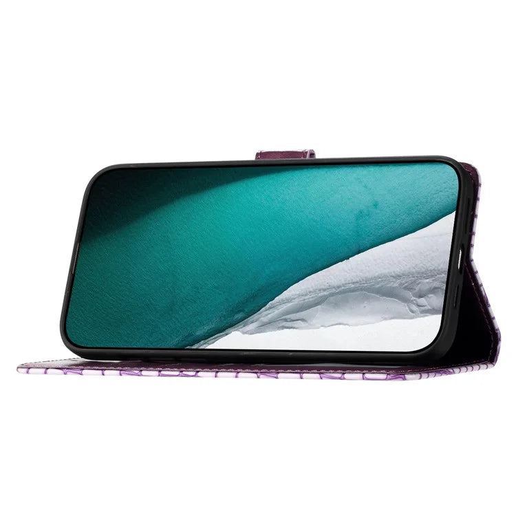 For Samsung Galaxy A06 Case Classic Crocodile Pattern PU Leather Phone Cover