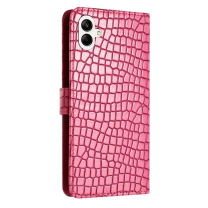 For Samsung Galaxy A06 Case Classic Crocodile Pattern PU Leather Phone Cover