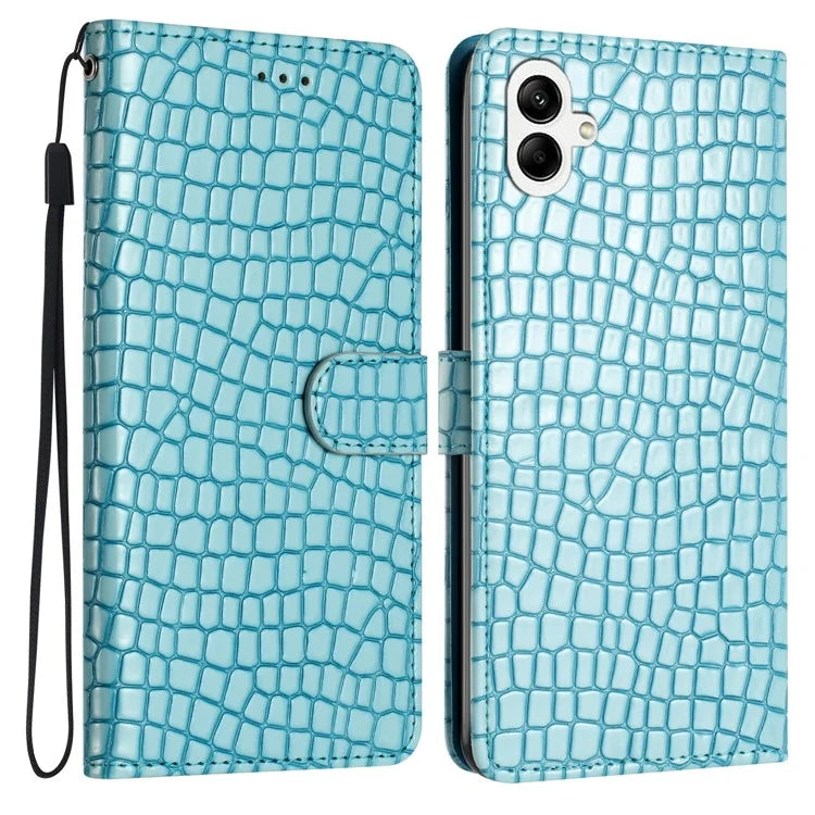 For Samsung Galaxy A06 Case Classic Crocodile Pattern PU Leather Phone Cover