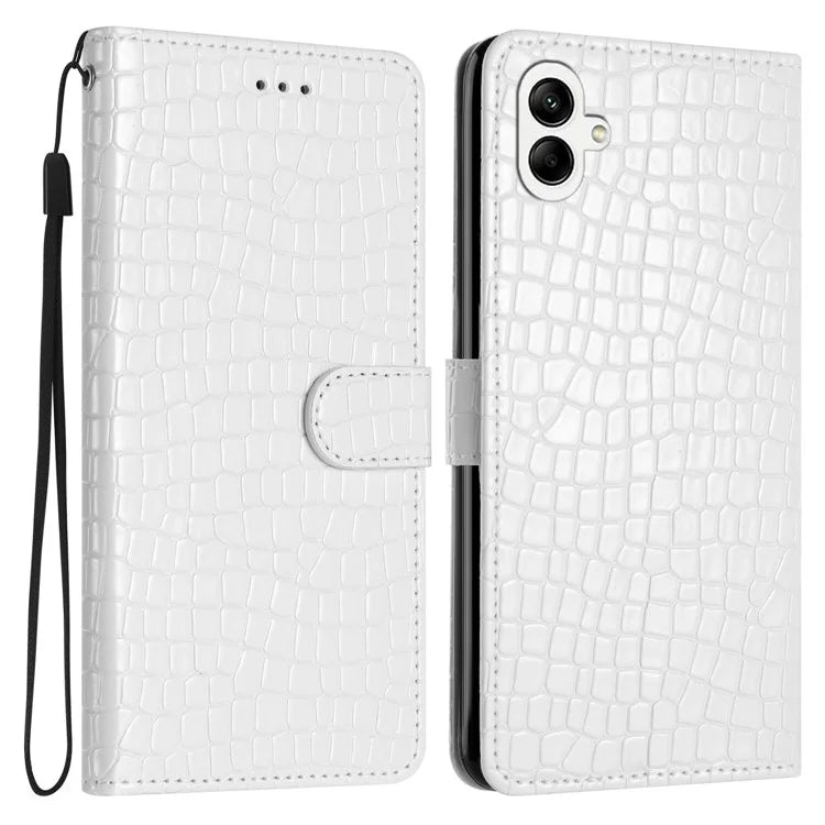 For Samsung Galaxy A06 Case Classic Crocodile Pattern PU Leather Phone Cover