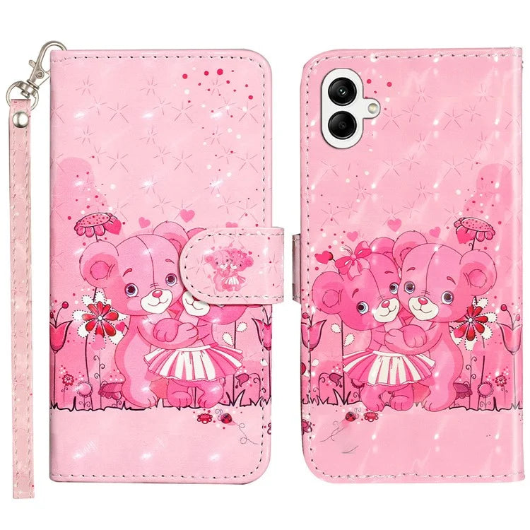 For Samsung Galaxy A06 Case 3D Pattern Printed Phone Leather Phone Cover
