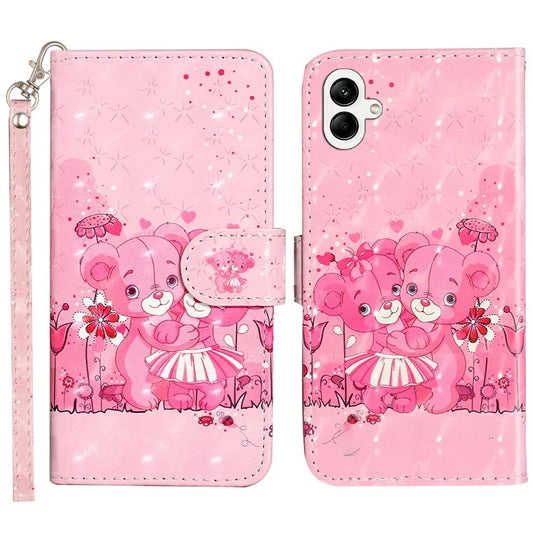 For Samsung Galaxy A06 Case 3D Pattern Printed Phone Leather Phone Cover