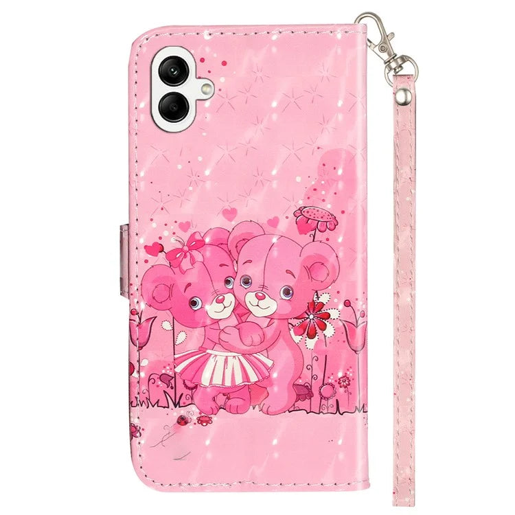 For Samsung Galaxy A06 Case 3D Pattern Printed Phone Leather Phone Cover