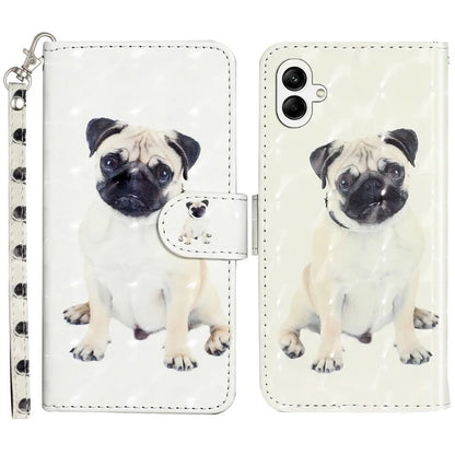 For Samsung Galaxy A06 Case 3D Pattern Printed Phone Leather Phone Cover