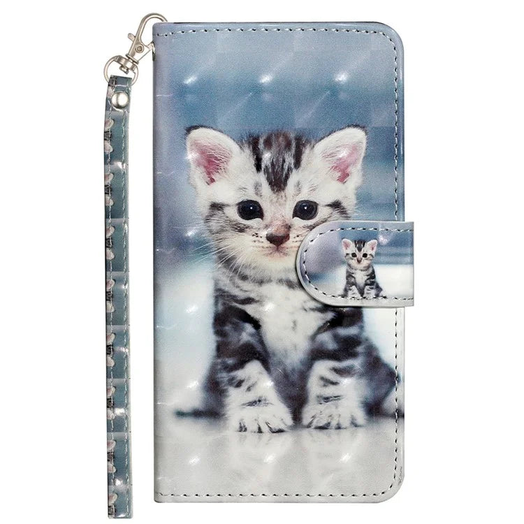 For Samsung Galaxy A06 Case 3D Pattern Printed Phone Leather Phone Cover