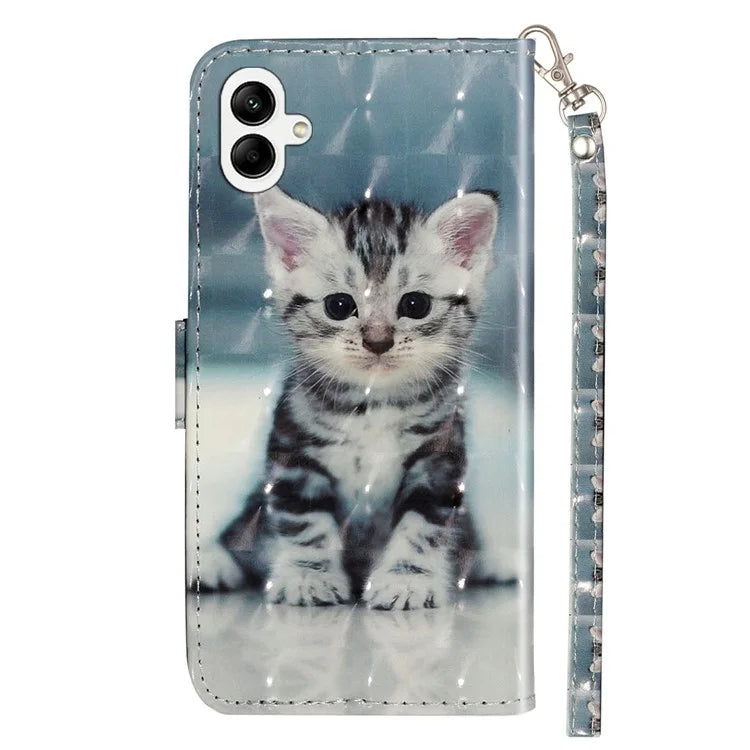 For Samsung Galaxy A06 Case 3D Pattern Printed Phone Leather Phone Cover